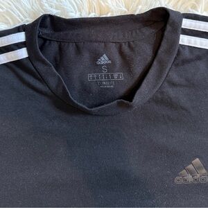 Adidas Black Climalite Tee with White Accents